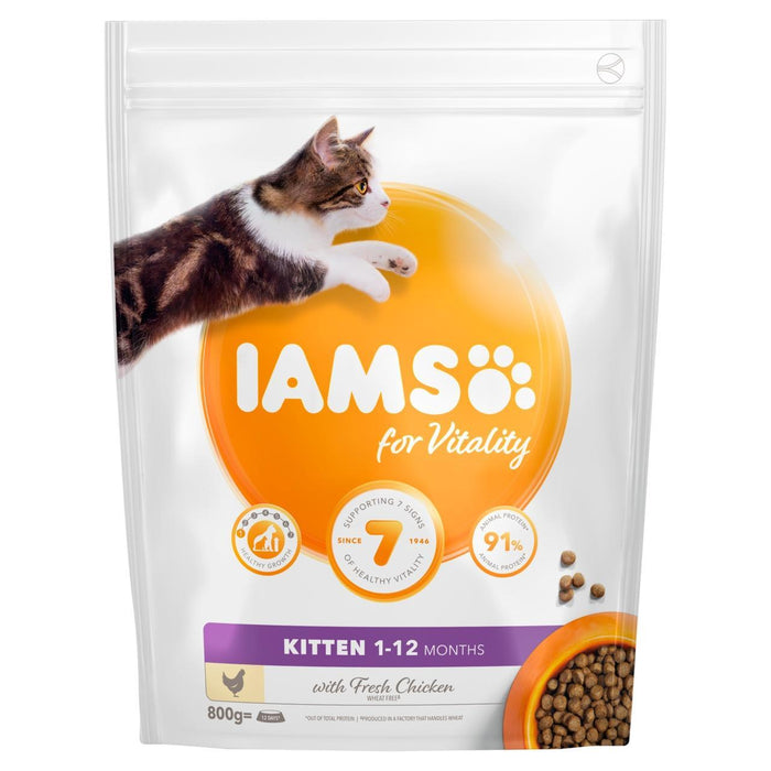 IAMS طعام للقطط الصغيرة بالدجاج الطازج 800 جرام