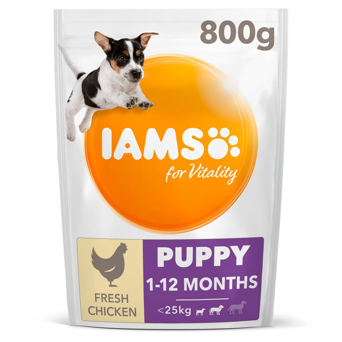 IAMS for Vitality طعام الجراء من السلالات الصغيرة والمتوسطة مع الدجاج الطازج 800 جرام