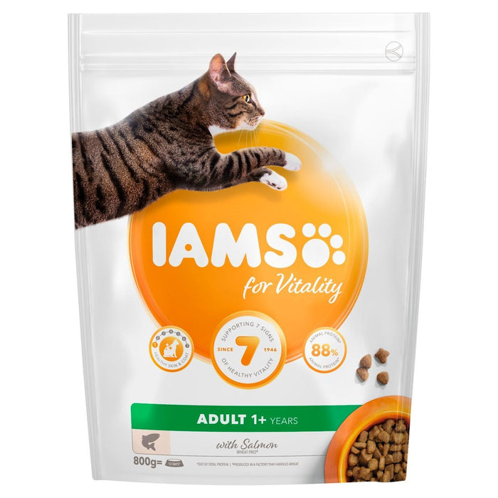 IAMS for Vitality Adult Cat Food With Salmon 800g