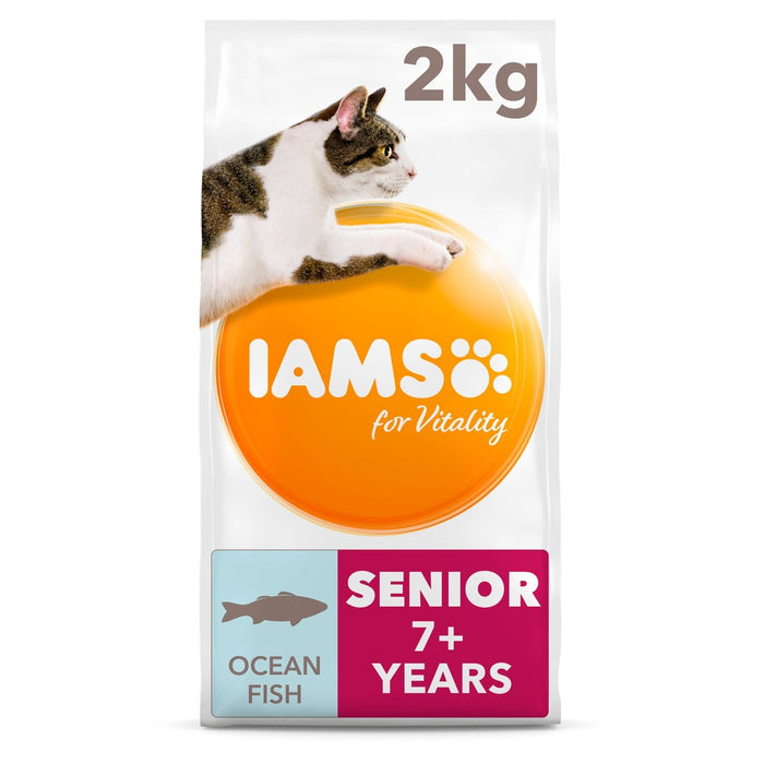 IAMS طعام القطط الكبيرة للحيوية مع أسماك المحيط 2 كجم