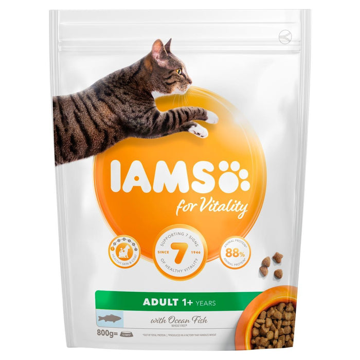 IAMS for Vitality طعام القطط البالغة بأسماك المحيط 800 جرام