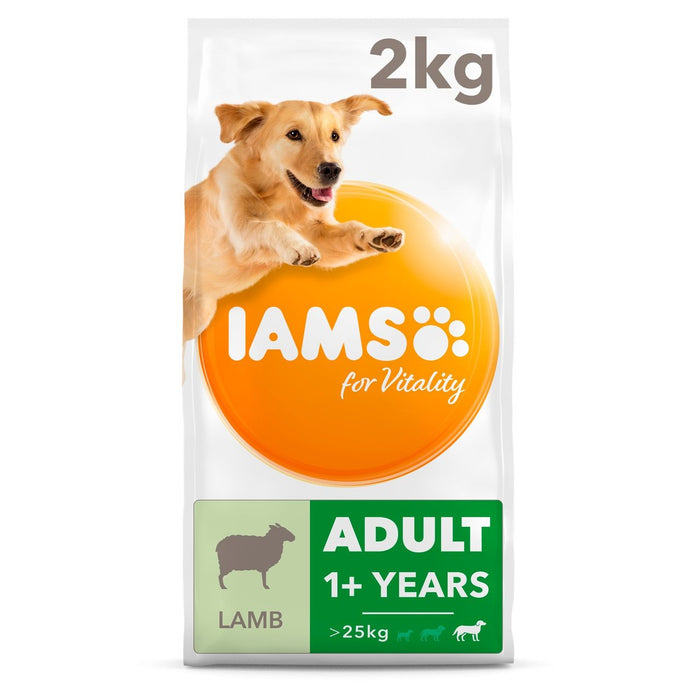 IAMS طعام للحيوية للكلاب البالغة من السلالات الكبيرة مع لحم الضأن 2 كجم
