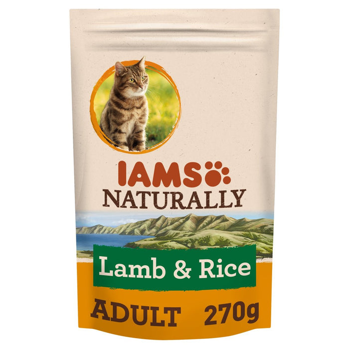 IAMS Naturalmente gato adulto con cordero de Nueva Zelanda y arroz 270G