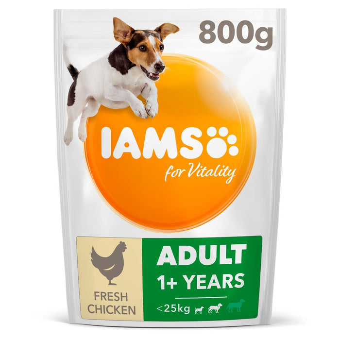 IAMS for Vitality Adult Dog Food Small/Medium Breed with Fresh Chicken 800g