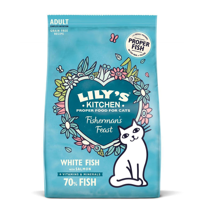 Lily's Kitchen Cat Fisherman's Feast White Fish with Salmon Dry Food 800g