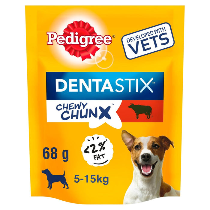 Pedigree Dentastix Chewy Chunx Mini Adult Dog Treat Beef Flavour 68g
