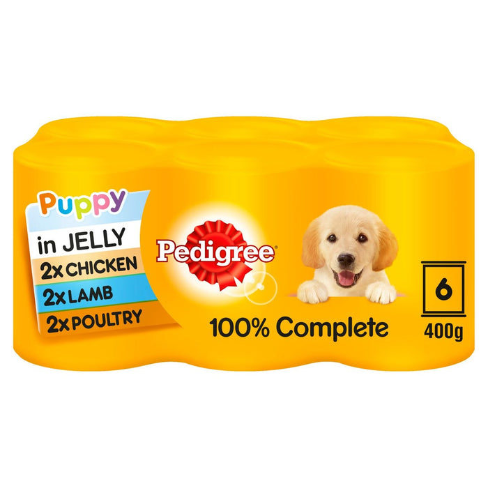Pedigree cachorro para perros húmedos de comida húmeda selección mixta en gelatina 6 x 400g