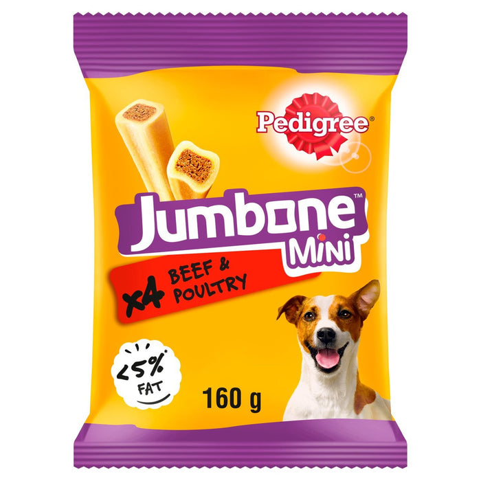 Pedigree Jumbone Small Dog Treats with Beef and Poultry 4 x 40g
