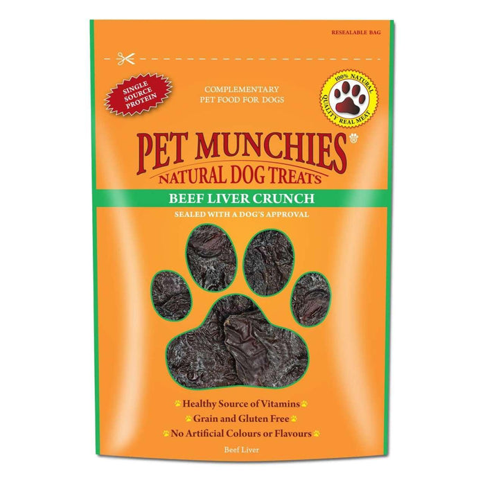 Haustier -Munchies Beef Leber Crunch Dog behandeln 90 g