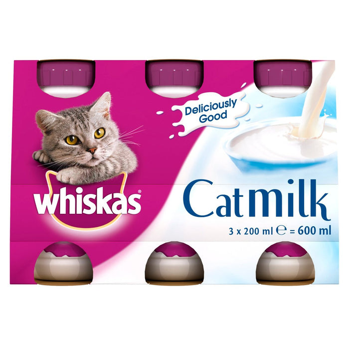 Whiskas Cat Milk Cat Treat Bottles 3 x 200ml