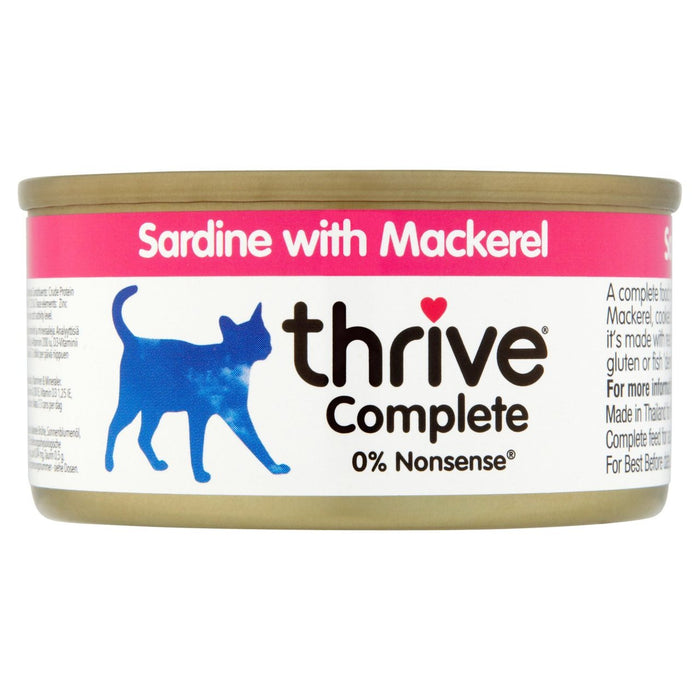 Gedeihen komplette Katzenfutter -Sardine mit Makrele 75G
