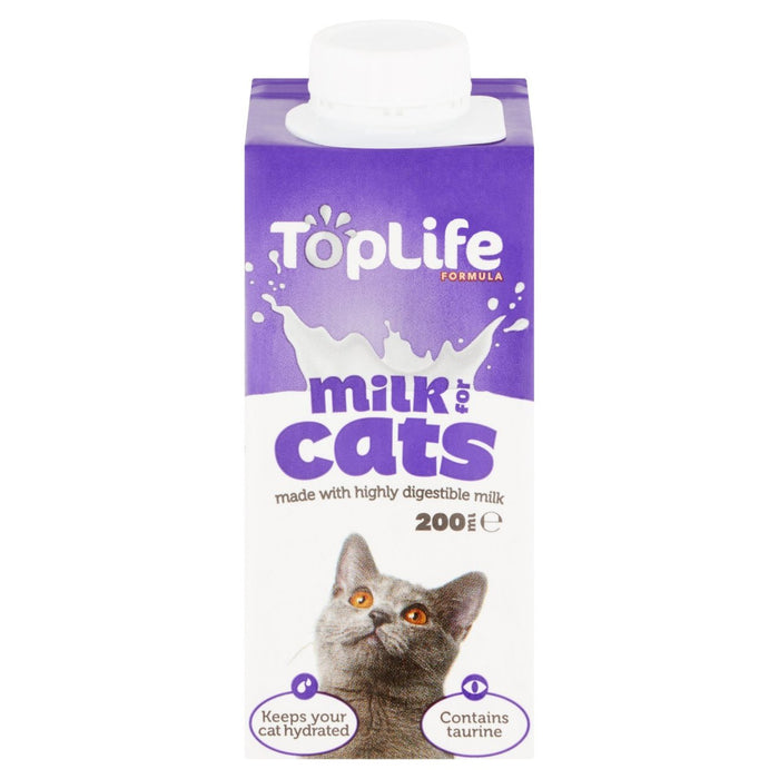 Toplife Lactose a réduit le lait de vache pour les chats 200 ml