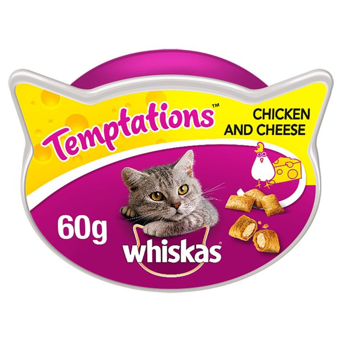 Whiskas Versuchungen Erwachsener 1+ Cat behandelt Hühnchen und Käse 60g