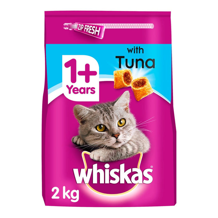 ويسكاس طعام القطط الجاف الكامل +1 للقطط البالغة مع سمك التونة 2 كجم