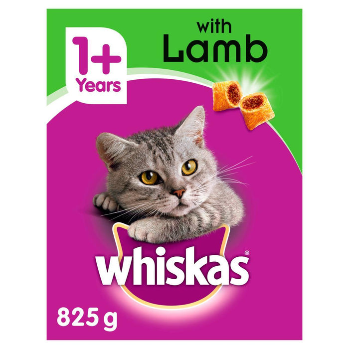 ويسكاس طعام القطط الجاف الكامل للقطط البالغة 1+ مع لحم الضأن 825 جرام