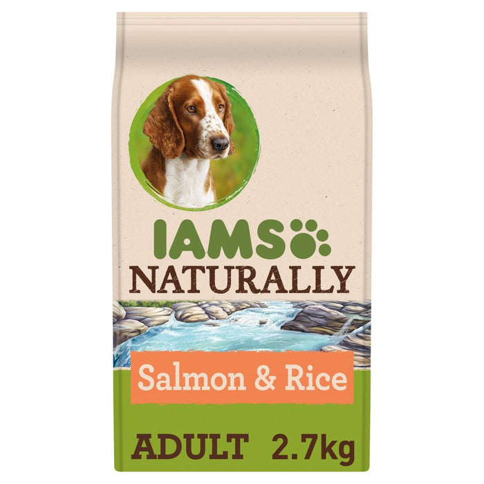 IAMS Naturalmente, perro adulto rico en salmón del Atlántico Norte y arroz 2.7 kg
