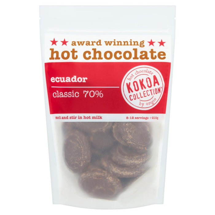 مجموعة كوكوا 70% شوكولاتة ساخنة كلاسيكية من الإكوادور 210 جم