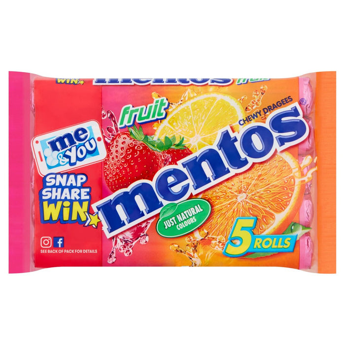 Mentos zähe Früchte Süßigkeiten Multipack 5 x 38g