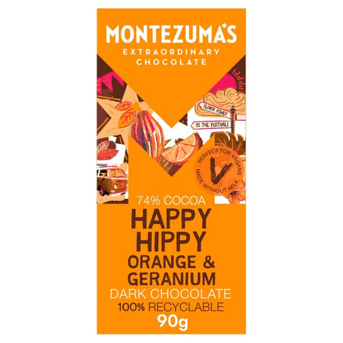 Montezumas Happy Hippy Orange & Geranium 90G