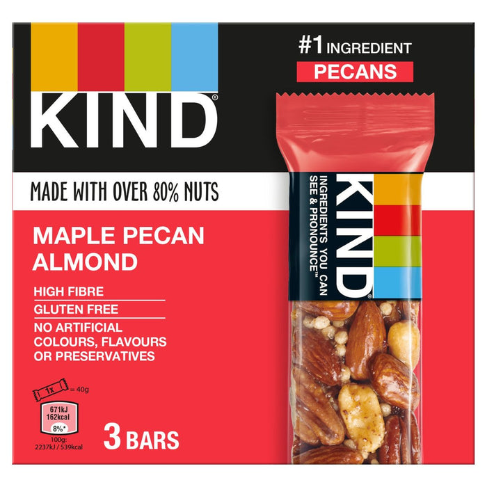 Kind Maple Pecan & Almond 3 x 30g