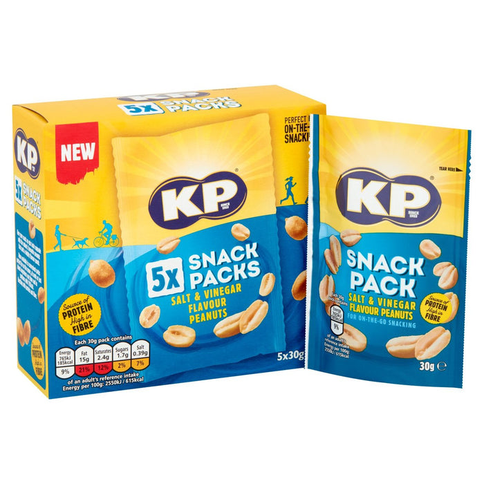 KP Salt & Vinegar Peanuts Multipack 5 Pack 5 x 30g