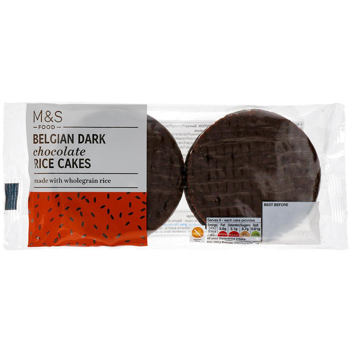 M&S Belgian Dark Chocolate Rice Cakes 102g British Online