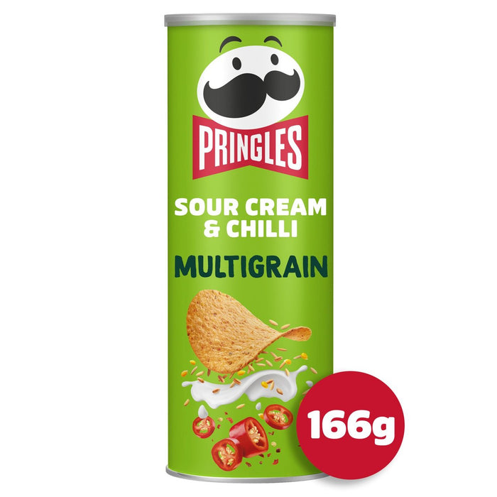 Pringles Multigrain Less Salt Sour Cream & Chilli Sharing Crisps 166g