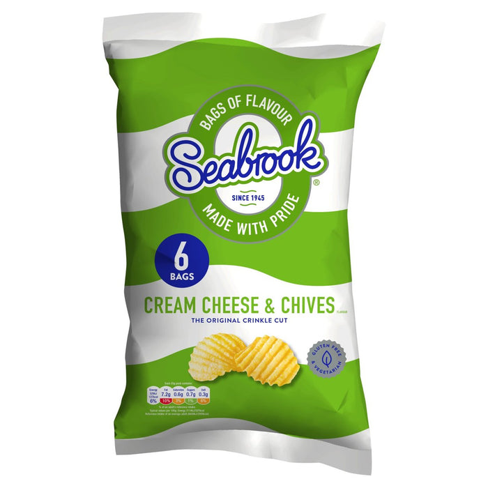 Seabrook Cheese & Chive Crinkle Crisps 6 per pack