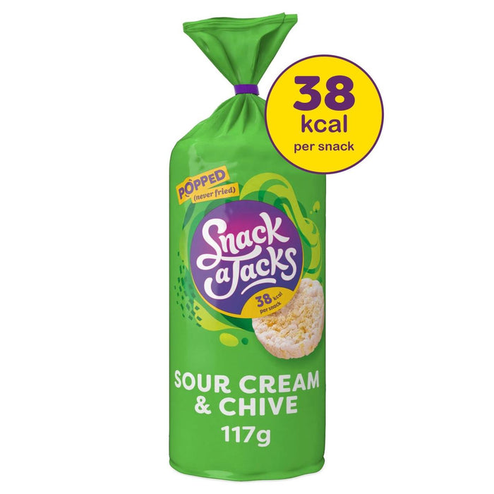Snack a Jacks Sour Cream & Chive Sharing Rice Cakes 117g