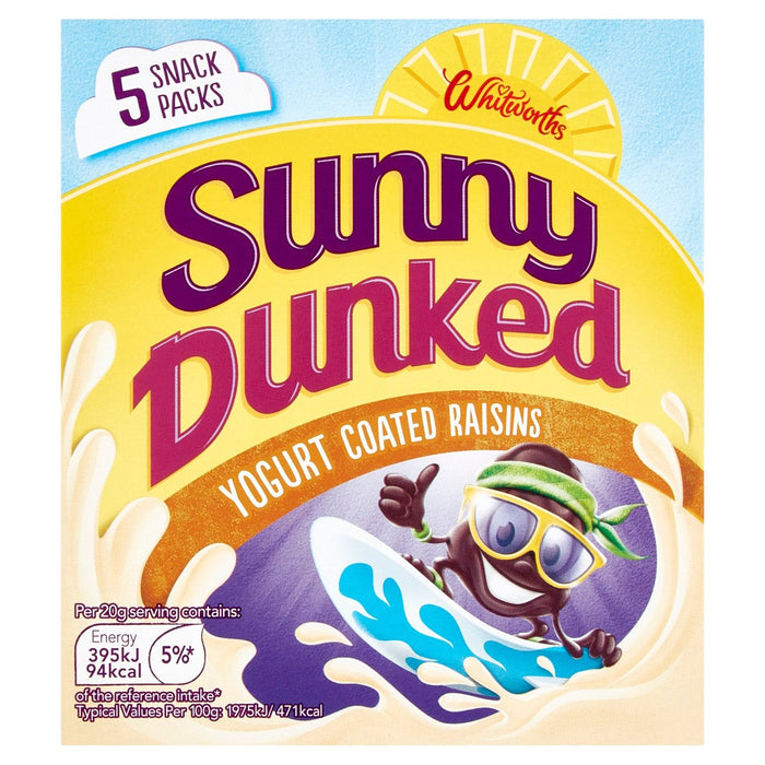 Sunny Joghurt überzogene Rosinen Kinder Snack 5 x 25g