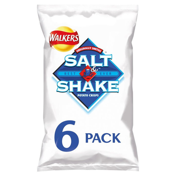 Walkers Salt & Shake Multipack رقائق البطاطس 6 في كل عبوة