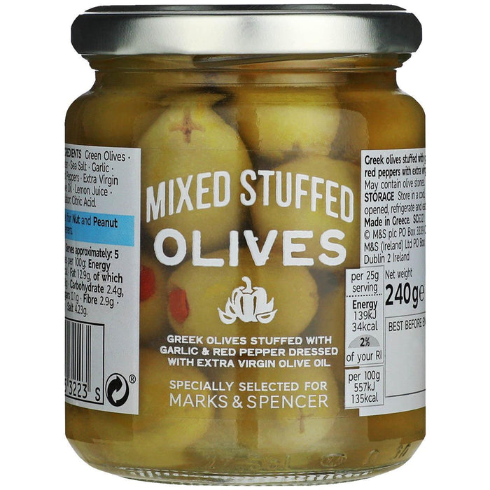 M&S Mixed Stuffed Olives 240g