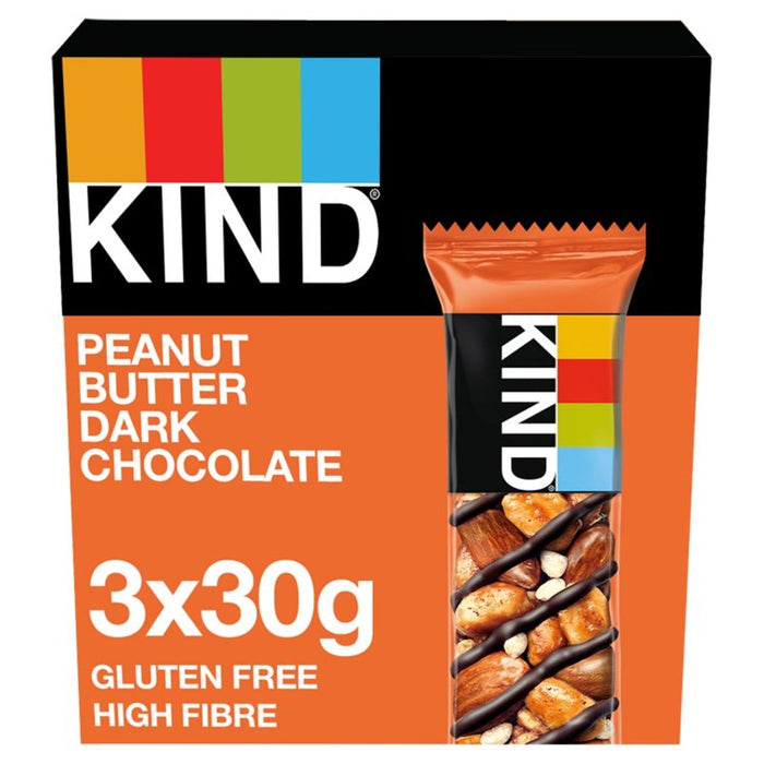 Freundliche Erdnussbutter & dunkle Schokoladen -Multipack 3 x 30g
