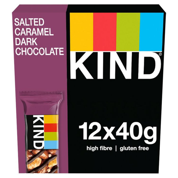 Amable de chocolate negro de caramelo salado 12 paquete 12 x 40g