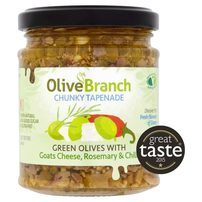 Olive Branch Olive Tapenade mit Ziegenkäse Rosemary & Chili 180g