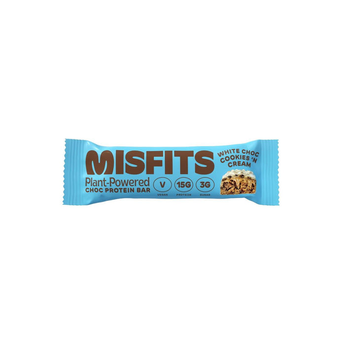 Misfits Cookies und creme veganer Proteinriegel 45G