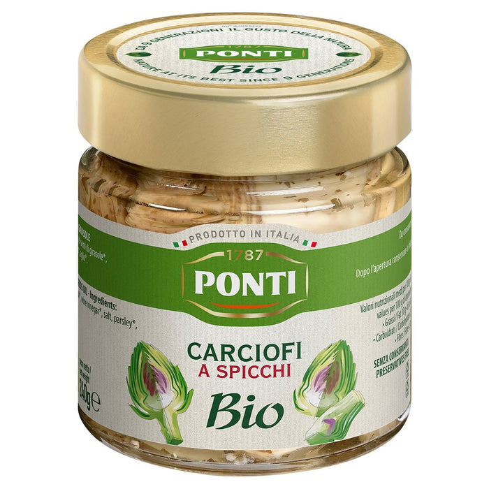 Ponti Organic Pitted Green Olives 250g