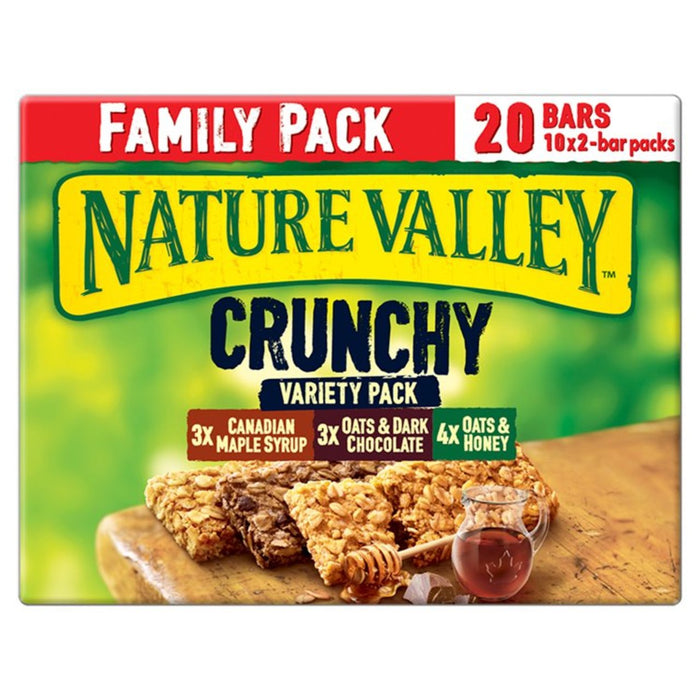Nature Valley Crunchy Variety Pack Bars de céréales Famille Taille 10 par paquet
