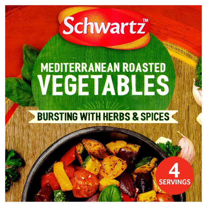 Schwartz mediterranisch geröstetes Gemüse 30g