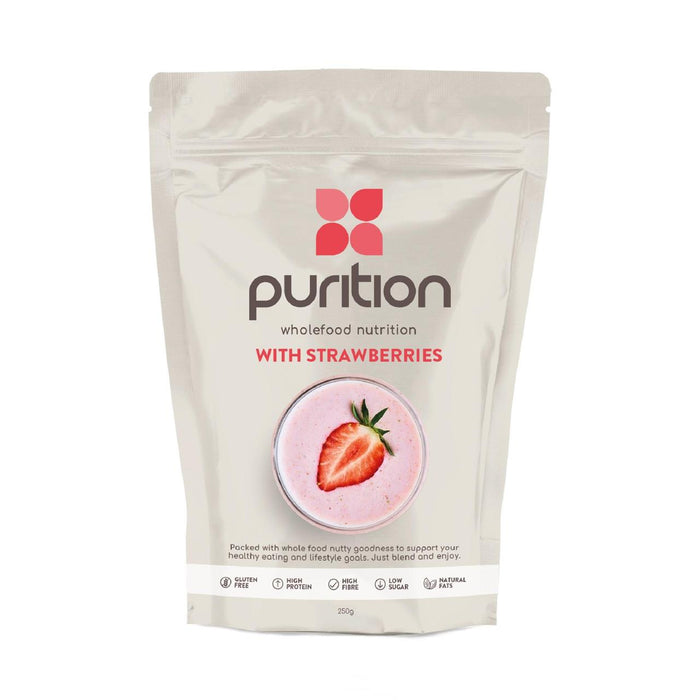 Purition Fresas en polvo de nutrición de alimentos integrales 250g