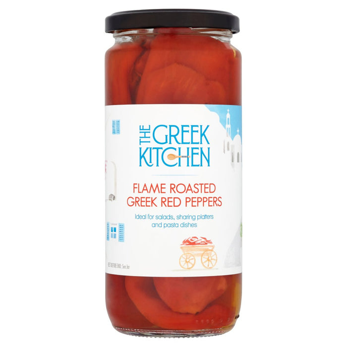 Die griechische Küchenflamme geröstete rote Paprika 360g