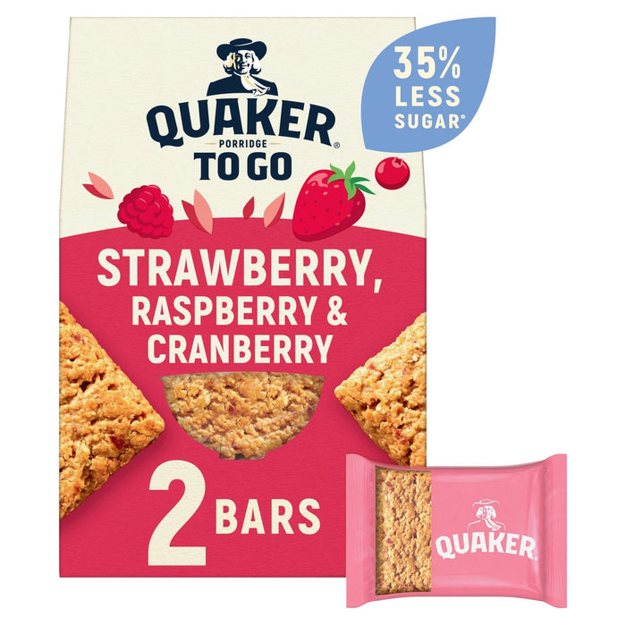 Porridge Quaker pour aller baies mélangées Barres de petit-déjeuner 2 x 55g