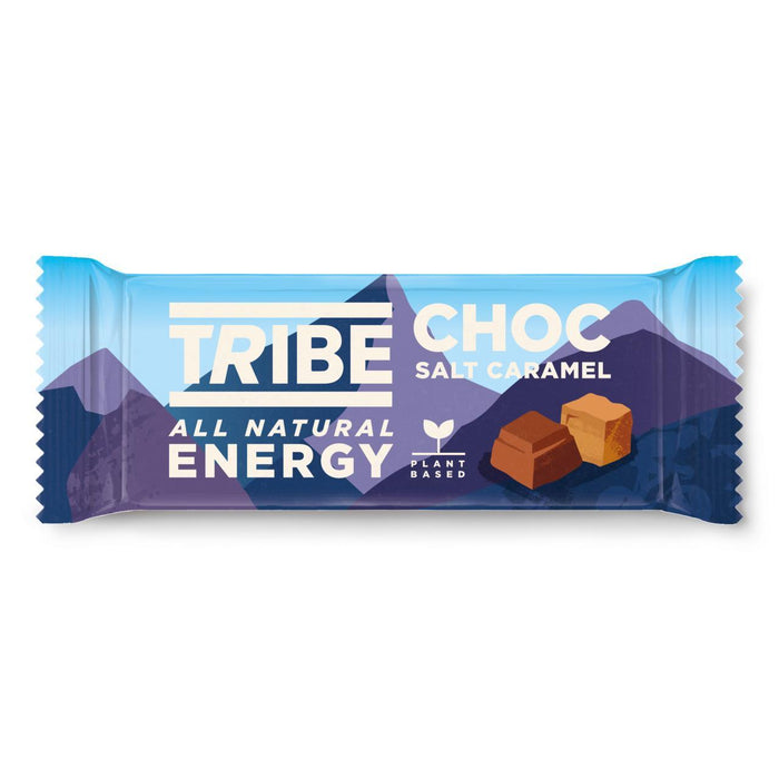 TRIBE Choc Salt Caramel Natural Plant Based Energy Bar 50g