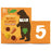 Bear Paws أشكال الفواكه والخضروات المانجو والجزر 2+ سنوات عبوة متعددة 5 × 20 جم