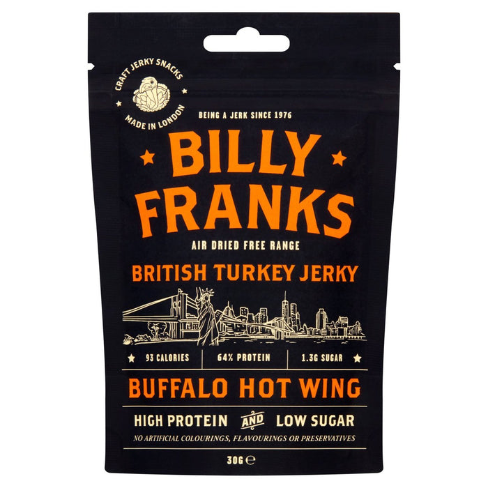 Billy Franks Buffalo Hot Wing Turquía Jerky 30G
