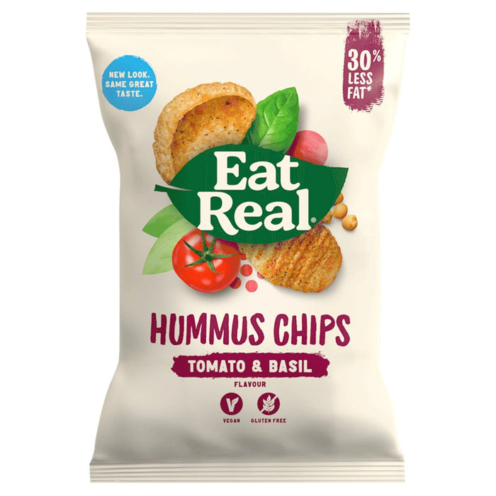 Eat Real Tomato & Basil Hummus Chips Single Bag 25g