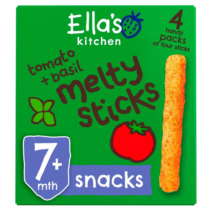 Ella's Kitchen Tomato & Basil Organic Melty Sticks 7 mths+ Multipack 4 x 6g