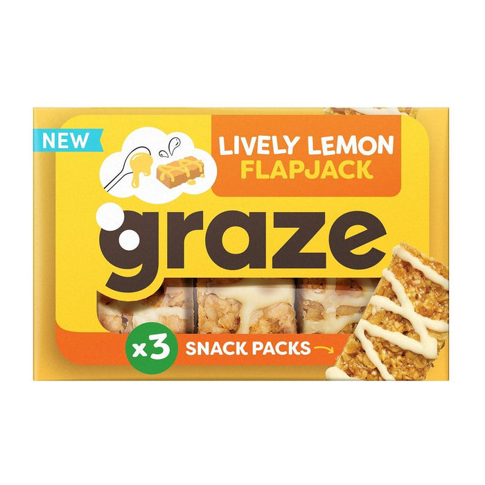 Graze Lively Lemon Flapjack Snack Packs 3 x 53g