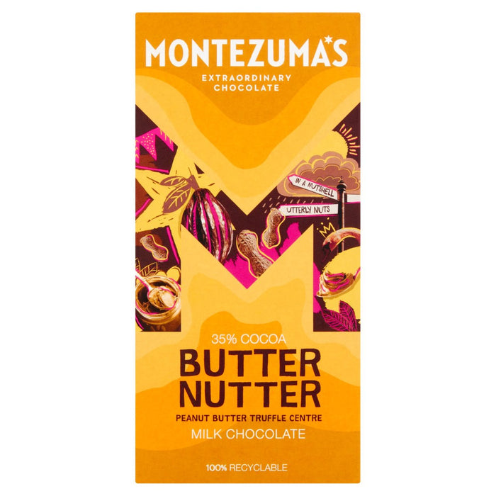 Montezumas Butter Nutter Milch Erdnussbutter Trüffelstange 90g