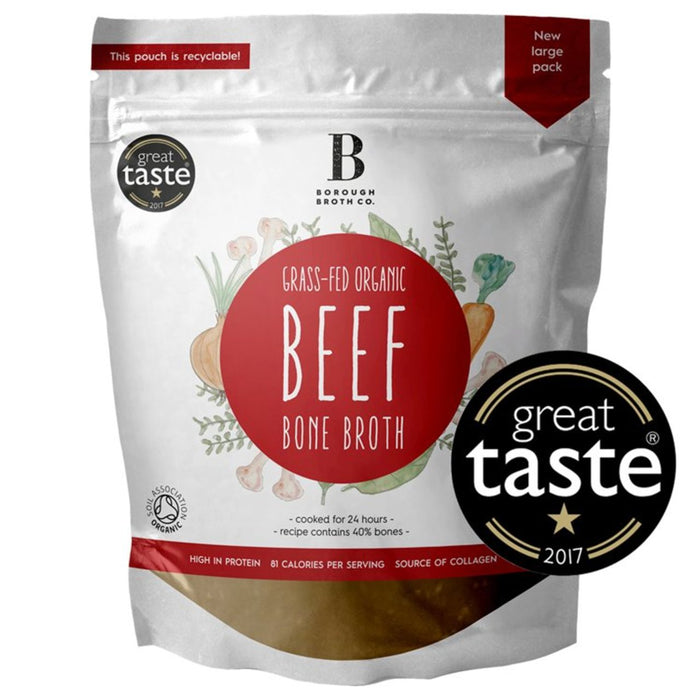 Borough Broth Co. Fed Organic Beef Boe Beef Bone Broth Pack 1kg
